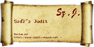 Száz Judit névjegykártya