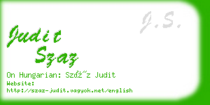 judit szaz business card